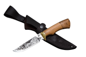 Нож Пластун с гравировкой сталь 65х13