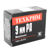 Патрон ООП 9мм BLACK РА 91Дж с рез.пул (Техкрим) (20 шт.)